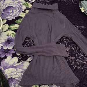 Purple Turtleneck Sweater